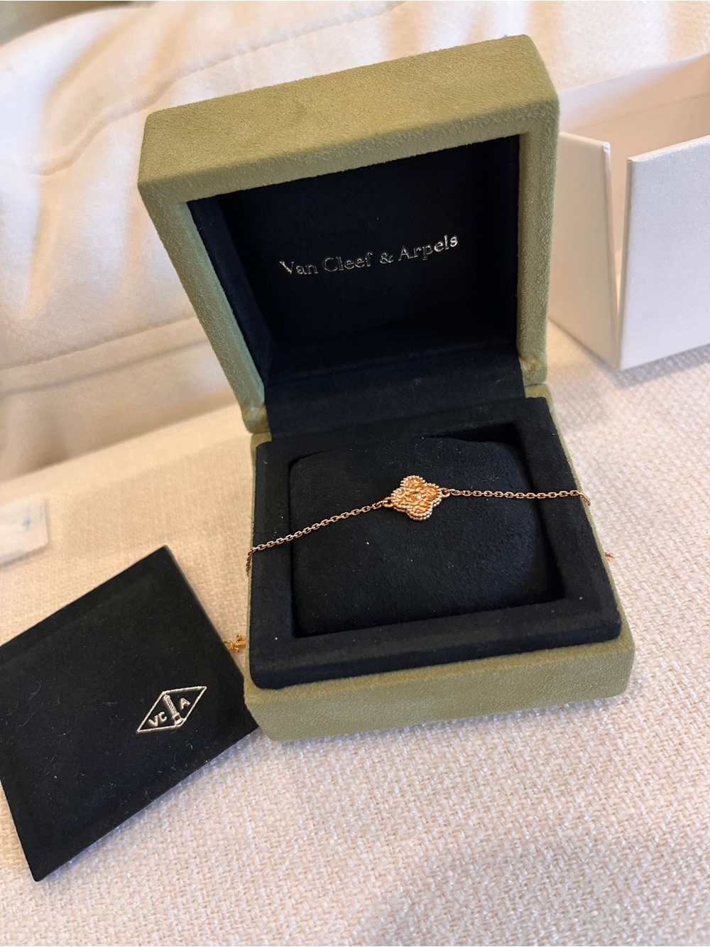 Van Cleef & Arpels Rose Gold Sweet Alhambra Clover Bracelet